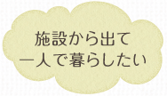 施設から出て一人で暮らしたい