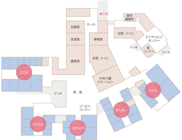しらさわ有寿園 平面図